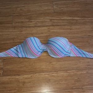 VS PINK rainbow strapless swim top